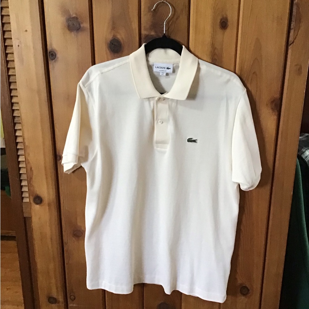 Lacoste L.12.12 classic fit polo size 5 (L) cream
